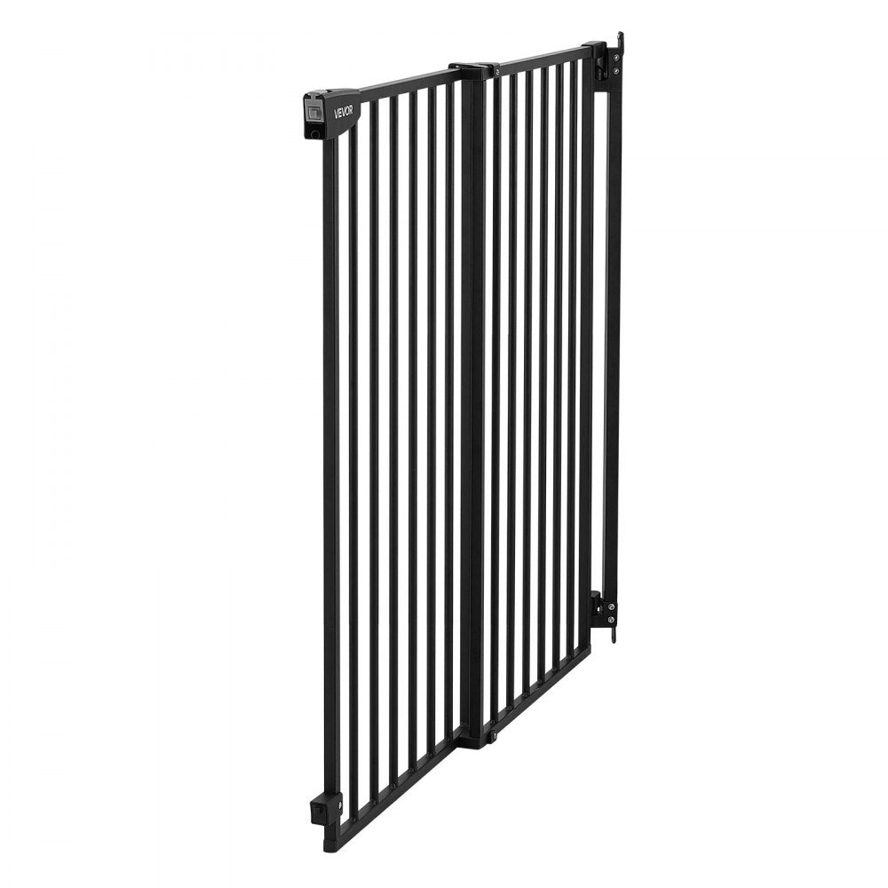 VEVOR Baby Gate for Stairs, 28-43 in Adjustable Width, 36 in High Dog Gate, No Bottom Bar, One-Handed Operation, Easy Drilling Installation with Hardware Kit, for Stairs, Doorways, and House, Black