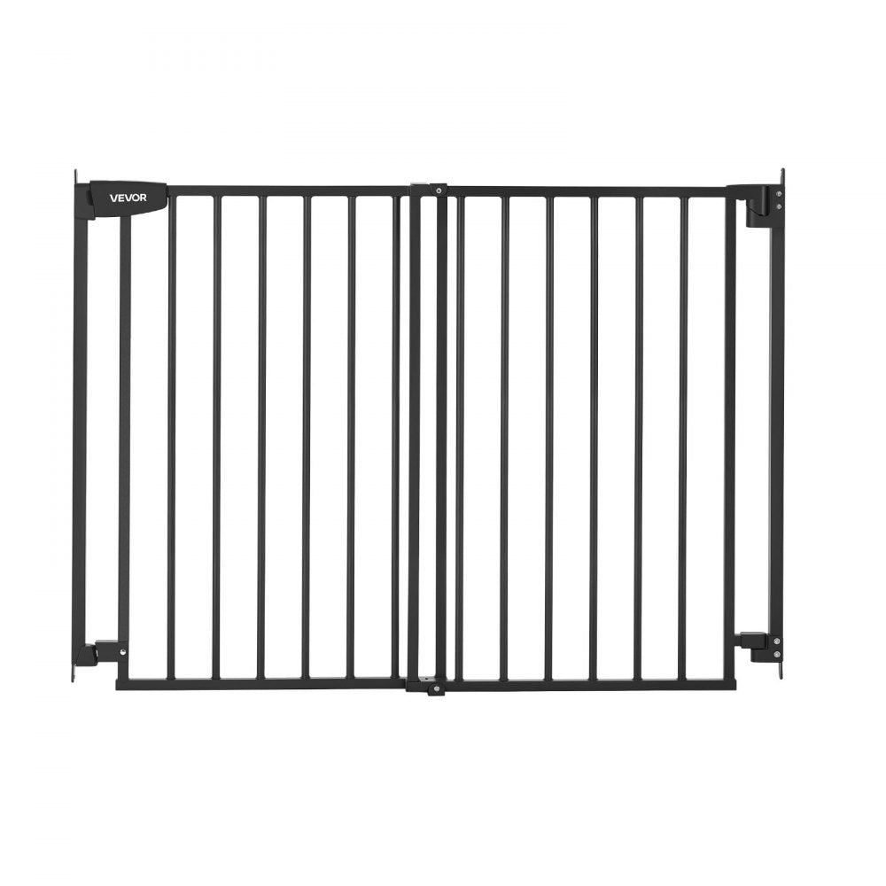 VEVOR Baby Gate for Stairs, 28-43 in Adjustable Width, 36 in High Dog Gate, No Bottom Bar, One-Handed Operation, Easy Drilling Installation with Hardware Kit, for Stairs, Doorways, and House, Black