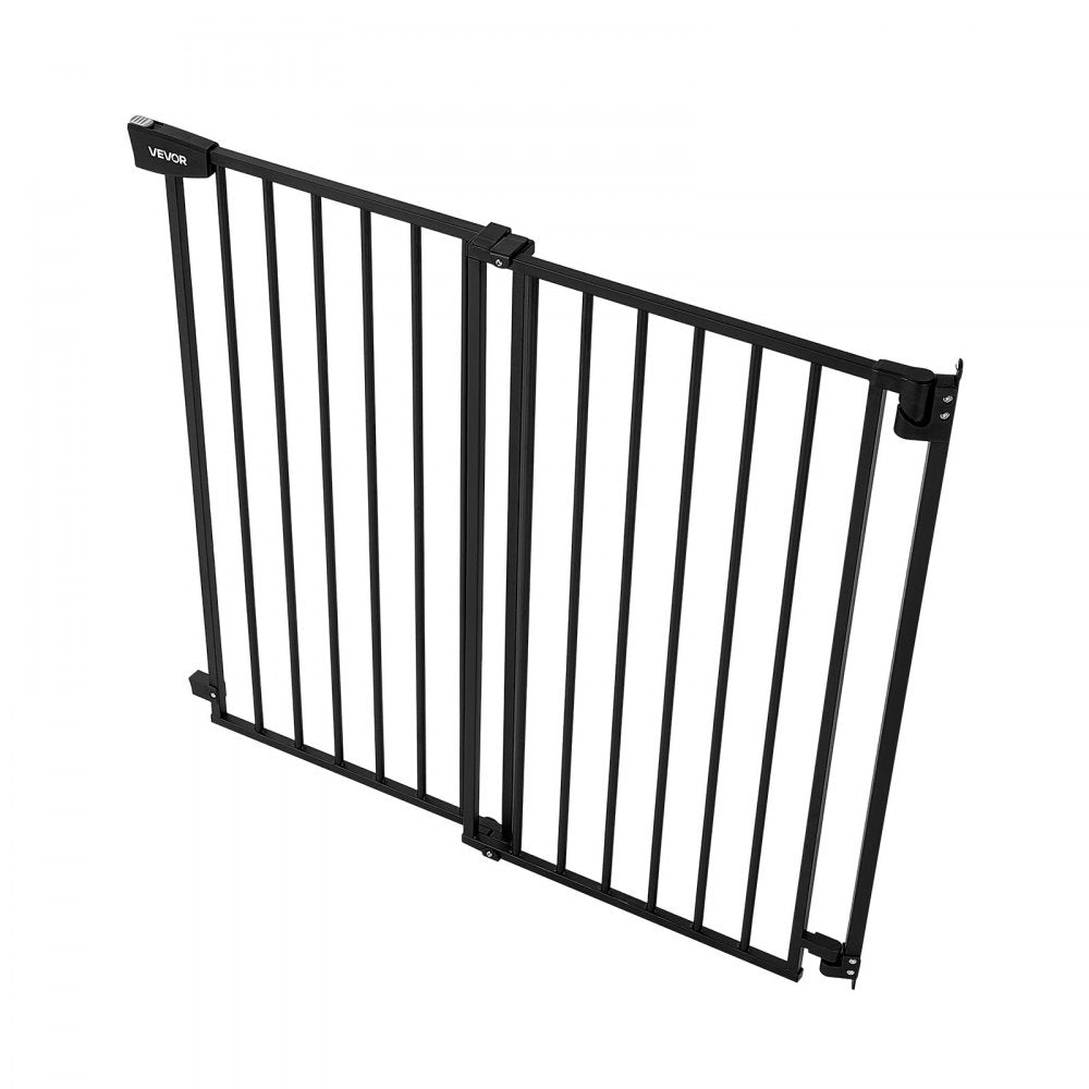 VEVOR Baby Gate for Stairs, 28-43 in Adjustable Width, 36 in High Dog Gate, No Bottom Bar, One-Handed Operation, Easy Drilling Installation with Hardware Kit, for Stairs, Doorways, and House, Black