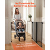 VEVOR Baby Gate for Stairs, 31-48 in Adjustable Width, 36 in High Dog Gate, No Bottom Bar, One-Handed Operation, Easy Drilling Installation with Hardware Kit, for Stairs, Doorways, and House, Black