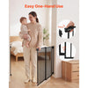 VEVOR Baby Gate for Stairs, 31-48 in Adjustable Width, 36 in High Dog Gate, No Bottom Bar, One-Handed Operation, Easy Drilling Installation with Hardware Kit, for Stairs, Doorways, and House, Black