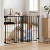 VEVOR Baby Gate for Stairs, 31-48 in Adjustable Width, 36 in High Dog Gate, No Bottom Bar, One-Handed Operation, Easy Drilling Installation with Hardware Kit, for Stairs, Doorways, and House, Black