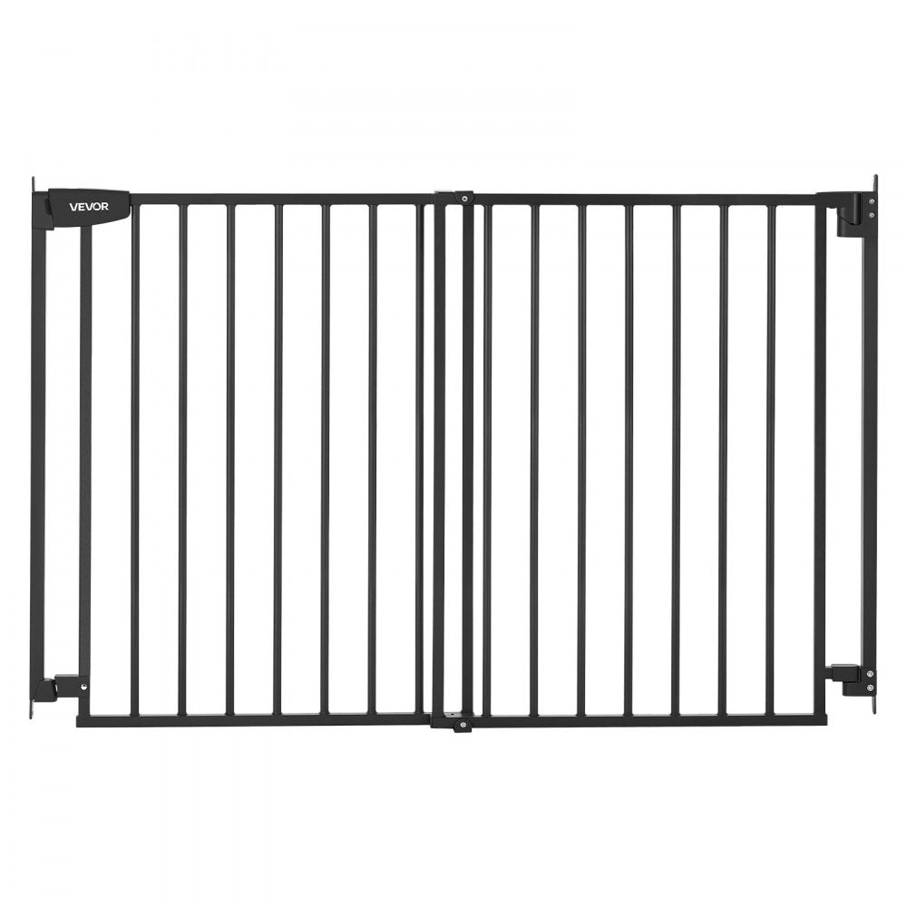 VEVOR Baby Gate for Stairs, 31-48 in Adjustable Width, 36 in High Dog Gate, No Bottom Bar, One-Handed Operation, Easy Drilling Installation with Hardware Kit, for Stairs, Doorways, and House, Black