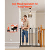 VEVOR Baby Gate, 26-40 Inches Adjustable Width, 36 Inches High Dog Gate, Easy Step Walk Thru, for Child Pet Security, Pressure Mount Kit, Wall Cups, One-Hand Open, for Stairs and Doorways, Black
