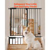 VEVOR Baby Gate, 26-40 Inches Adjustable Width, 36 Inches High Dog Gate, Easy Step Walk Thru, for Child Pet Security, Pressure Mount Kit, Wall Cups, One-Hand Open, for Stairs and Doorways, Black