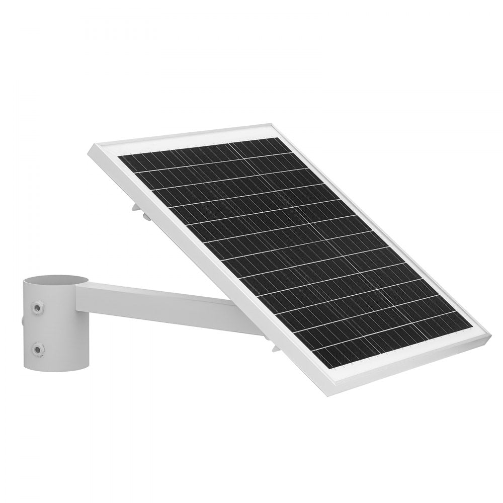 VEVOR 20W 12V Solar Panel Battery Charger, Solar Battery Trickle Charger Maintainer with Built-in Controller & Pole Mount Bracket, IP65 Waterproof for Gate Fence Farm Lawn (Fits 1.57" - 2.68" Poles)