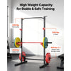 VEVOR Power Cage Squat Rack, Multifunctional Power Rack Home Gym, 1000LBS Strength Training Workout Equipment with 4 Band Pegs, Adjustable J-Hooks & Safety Bars for Barbell Squat Bench Press Pull-Up