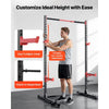 VEVOR Power Cage Rack, Multifunctional Squat Rack for Home Gym, Width-Adjustable Workout Strength Training Equipment with 6 Band Pegs, Landmine Attachment & Safety Bars for Bench Press Squats Pull-Up