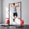 VEVOR Power Cage Rack, Multifunctional Squat Rack for Home Gym, Width-Adjustable Workout Strength Training Equipment with 6 Band Pegs, Landmine Attachment & Safety Bars for Bench Press Squats Pull-Up
