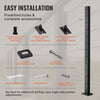 VEVOR Cable Railing Post Level Deck Stair Post 106.7 x 2.5 x 5 cm Cable Handrail Post Stainless Steel Brushed Finishing Deck Railing Pre-Drilled Pickets with Mounting Bracket LGZH106.72.55CQ93V0