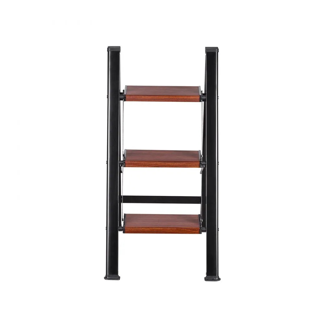 VEVOR 3 Step Ladder, Folding Step Stool with Wide Anti-Slip Pedal and Comfort Handgrip, Lightweight 330 lbs Capacity Portable Aluminum Plant Support, Multi-Use for Adults, Home Repairing, Cleaning