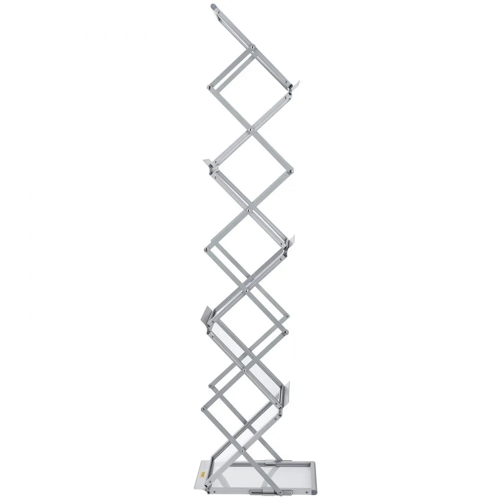VEVOR Foldable Magazine Display Rack, 6 Pockets Pop-Up Brochure Display Stand, Double-Sided Display Catalog Literature Holder Stand, Portable with Carrying Bag for Office Trade Show Exhibitions