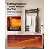 VEVOR Heated Towel Warmer Rack for Bathroom Electric Wall Mounted 8 Bars, Aluminum Alloy Towel Warmer, Overheat Protection, with Touch Screen, 1-24H Timer, 32 to 131°F Adjustable, IPX4 Waterproof