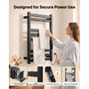 VEVOR Heated Towel Warmer Rack for Bathroom Electric Wall Mounted 8 Bars, Aluminum Alloy Towel Warmer, Overheat Protection, with Touch Screen, 1-24H Timer, 32 to 131°F Adjustable, IPX4 Waterproof