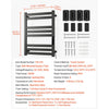 VEVOR Heated Towel Warmer Rack for Bathroom Electric Wall Mounted 8 Bars, Aluminum Alloy Towel Warmer, Overheat Protection, with Touch Screen, 1-24H Timer, 32 to 131°F Adjustable, IPX4 Waterproof