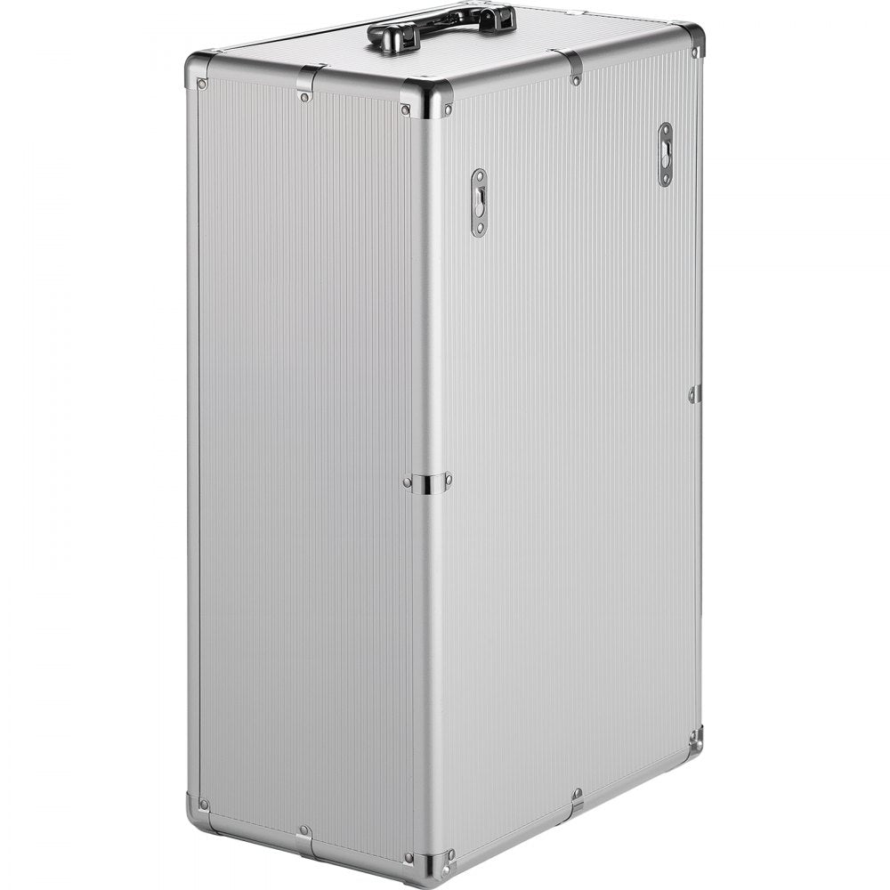 VEVOR 36 Slots Cell Phone Cabinet Silver Aluminum Alloy Pocket Chart Storage Locker Box with Portable Handle, Key Lock & Handwritten Tags, Wall Mounted for Classroom, Office, Gym