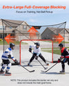 VEVOR Hockey Net Backstop, 12x7 ft Durable Hockey Goal Backstop Net with Extended Coverage, Lightweight and Portable Backyard Training Equipment, Easy Assembly, for Youth Adult (NET ONLY)