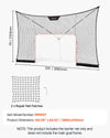 VEVOR Hockey Net Backstop, 12x7 ft Durable Hockey Goal Backstop Net with Extended Coverage, Lightweight and Portable Backyard Training Equipment, Easy Assembly, for Youth Adult (NET ONLY)