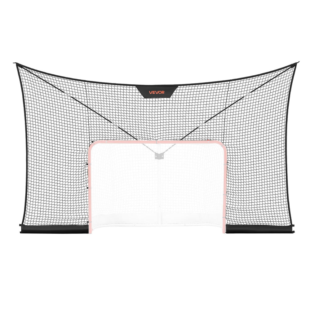 VEVOR Hockey Net Backstop, 12x7 ft Durable Hockey Goal Backstop Net with Extended Coverage, Lightweight and Portable Backyard Training Equipment, Easy Assembly, for Youth Adult (NET ONLY)