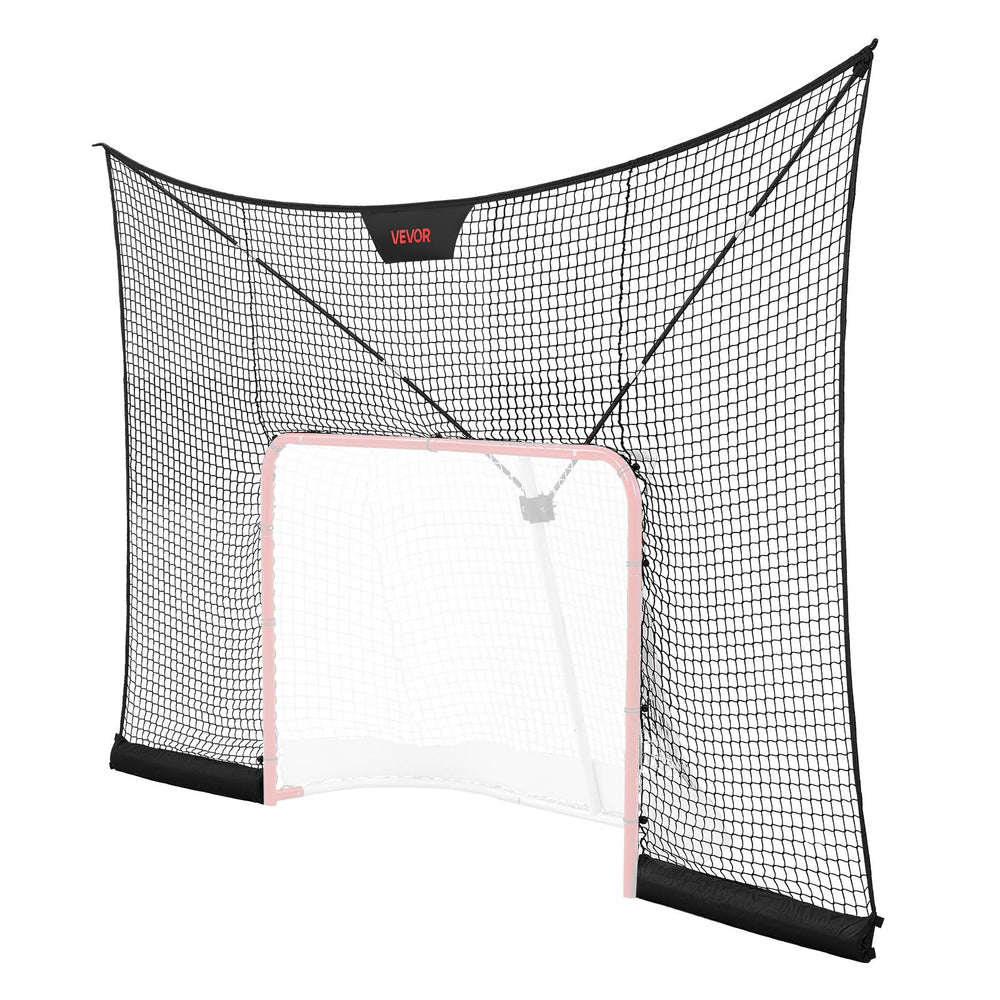 VEVOR Hockey Net Backstop, 12x7 ft Durable Hockey Goal Backstop Net with Extended Coverage, Lightweight and Portable Backyard Training Equipment, Easy Assembly, for Youth Adult (NET ONLY)
