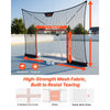 VEVOR Hockey Goal Goal and Backstop Net Set, 12x7 ft Durable Hockey Net with Extended Coverage, Lightweight Portable Complete Training Accessory Set, Easy Assembly, for Youth and Adults