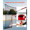 VEVOR Hockey Goal Goal and Backstop Net Set, 12x7 ft Durable Hockey Net with Extended Coverage, Lightweight Portable Complete Training Accessory Set, Easy Assembly, for Youth and Adults