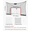 VEVOR Hockey Goal Goal and Backstop Net Set, 12x7 ft Durable Hockey Net with Extended Coverage, Lightweight Portable Complete Training Accessory Set, Easy Assembly, for Youth and Adults