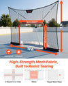 VEVOR Hockey Goal Goal and Backstop Net Set, 12x7 ft Durable Hockey Net with Extended Coverage, Lightweight Portable Complete Training Accessory Set, Easy Assembly, for Youth and Adults