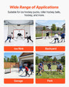 VEVOR Hockey Goal Goal and Backstop Net Set, 12x7 ft Durable Hockey Net with Extended Coverage, Lightweight Portable Complete Training Accessory Set, Easy Assembly, for Youth and Adults
