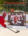 VEVOR Street Hockey Goalie Shooting Target, Shooter Tutor Ice Hockey Goal Practice Target, Tear-proof Premium Net with 11 Hole, Easy Attach Targets, Training Equipment for Practicing Shooting Accuracy