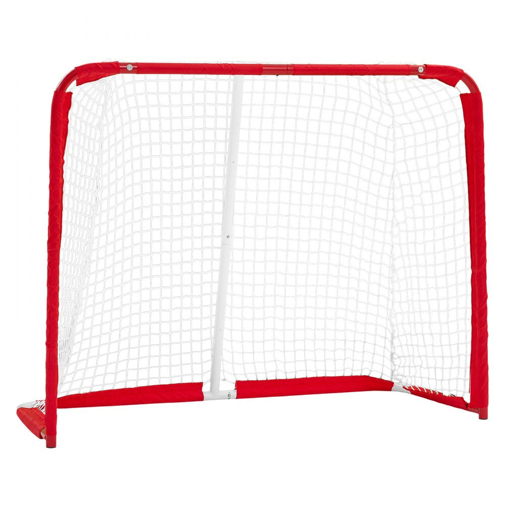VEVOR Street Hockey Goal, Heavy-Duty Steel Street + Roller Hockey Nets, Durable Hockey Net for Indoor Outdoor Use, Lightweight Portable Training, Easy Assembly for Backyard Park Garage, 55.9 x 44.5 in