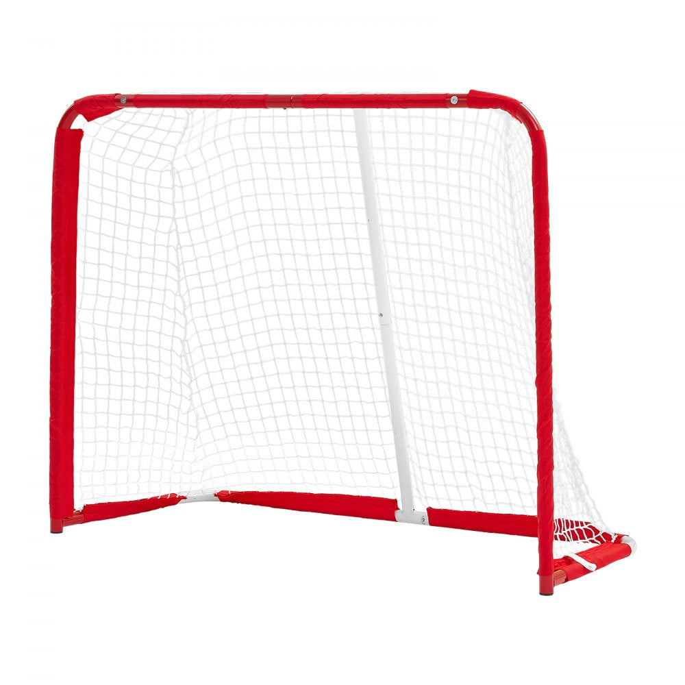VEVOR Street Hockey Goal, Heavy-Duty Steel Street + Roller Hockey Nets, Durable Hockey Net for Indoor Outdoor Use, Lightweight Portable Training, Easy Assembly for Backyard Park Garage, 55.9 x 44.5 in