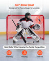VEVOR Street Hockey Goal, Heavy-Duty Steel Street + Roller Hockey Nets, Durable Hockey Net for Indoor Outdoor Use, Lightweight Portable Training, Easy Assembly for Backyard Park Garage, 55.9 x 44.5 in
