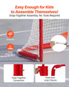 VEVOR Street Hockey Goal, Heavy-Duty Steel Street + Roller Hockey Nets, Durable Hockey Net for Indoor Outdoor Use, Lightweight Portable Training, Easy Assembly for Backyard Park Garage, 55.9 x 44.5 in
