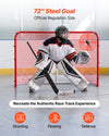 VEVOR Street Hockey Goal, Heavy-Duty Steel Street + Roller Hockey Nets, Durable Hockey Net for Indoor Outdoor Use, Lightweight Portable Training, Easy Assembly for Backyard Park Garage, 72 x 48 in