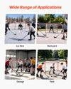 VEVOR Street Hockey Goal, Heavy-Duty Steel Street + Roller Hockey Nets, Durable Hockey Net for Indoor Outdoor Use, Lightweight Portable Training, Easy Assembly for Backyard Park Garage, 72 x 48 in