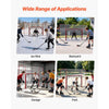VEVOR Hockey Goal with Backstop and Targets, 10x6FT Street Steel Hockey Goal Set, Pro Lightweight and Portable Training Equipment, Durable Net for Indoor & Outdoor Use, Easy Assembly, White/Red