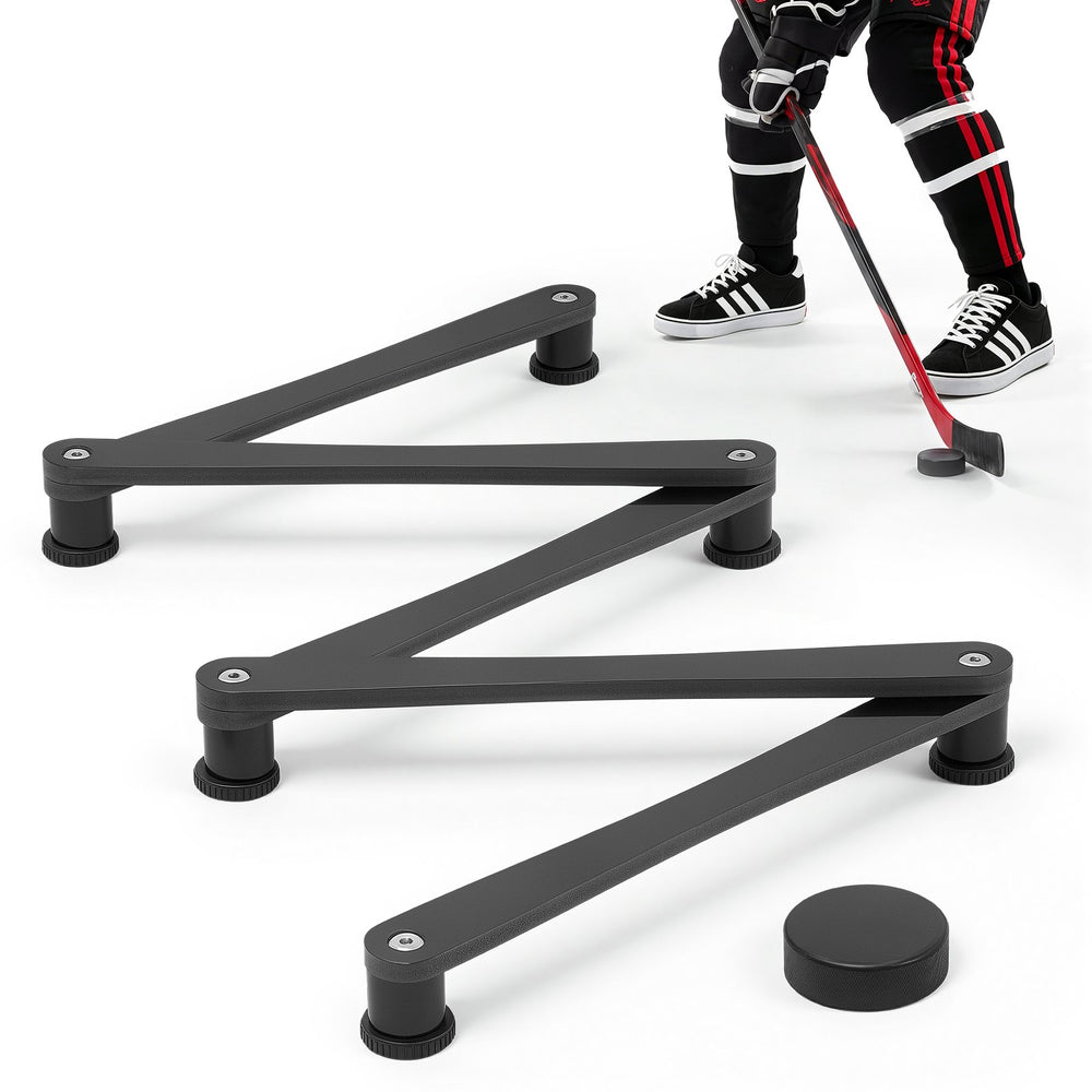 VEVOR Hockey Training Equipment, 5-Section Adjustable Hockey Stick Handling Trainer, Portable On/Off Ice Trainer, Lightweight Solid Sports Tool for Puck Control, Reaction Time, Hand-Eye Coordination