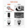VEVOR Garbage Disposal Air Switch Kit, Dual Outlet Sink Top Air Switch for Food Waste Disposal, 2.5-inch Brushed Nickel Stainless Steel ON/OFF Air Push Button, Suitable for Stainless Steel Countertops