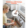 VEVOR Garbage Disposal Air Switch Kit, Dual Outlet Sink Top Air Switch for Food Waste Disposal, 3.5-inch Long Brushed Silver Stainless Steel ON/OFF Air Button for Granite, Marble, Quartz Countertops