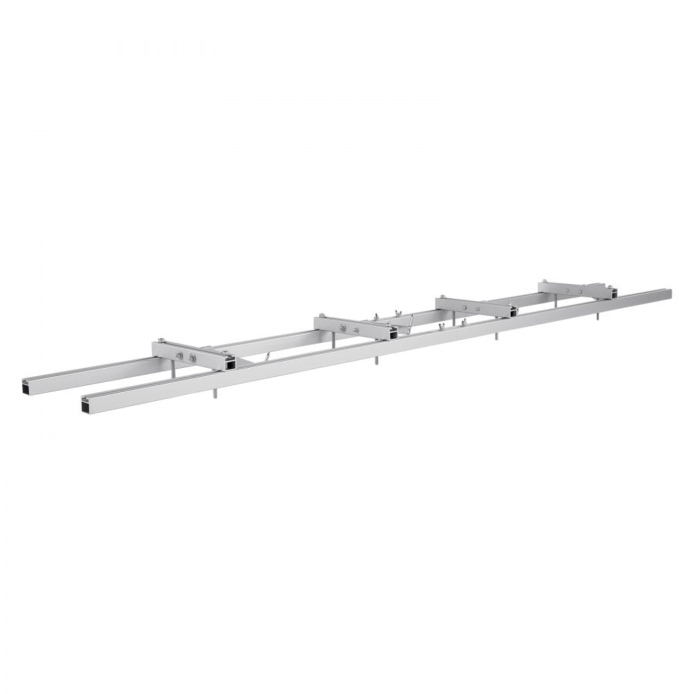 VEVOR Rail Mill Guide System, 9 ft Milling Guide, 4 Crossbar Kits Chainsaw Mill Rail Guide, Aluminum Adjustable Saw Mill Rail System Work with Chainsaw Mills for Builders and Woodworkers