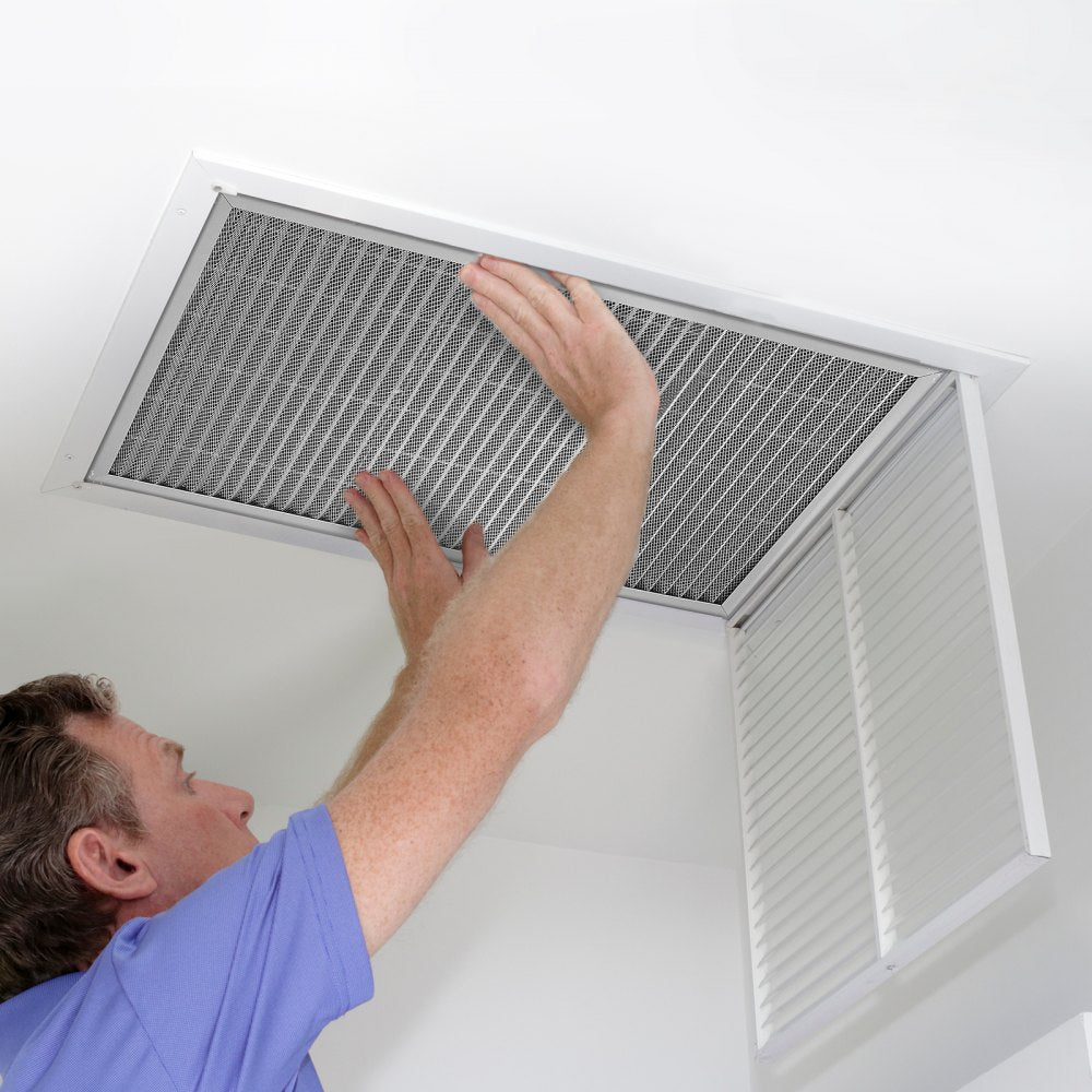 VEVOR Electrostatic Air Filter, 16x25x1 inch Washable & Reusable Aluminum AC/HVAC Furnace Filter, MERV 8 Long Lifetime,Home or Office (Actual Size: 15.5 x 24.65 x 0.82 in)