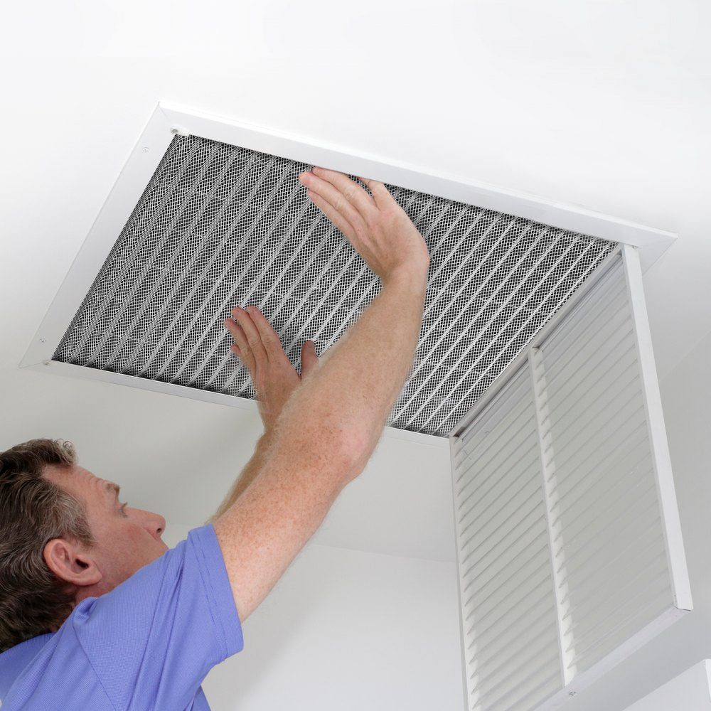 VEVOR Electrostatic Air Filter, 20x25x4 inch Washable & Reusable Aluminum AC/HVAC Furnace Filter, MERV 8 Long Lifetime, Home or Office (Actual Size: 19.37 x 24.37 x 3.58 in)