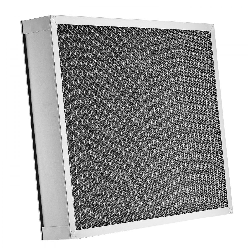 VEVOR Electrostatic Air Filter, 20x25x4 inch Washable & Reusable Aluminum AC/HVAC Furnace Filter, MERV 8 Long Lifetime, Home or Office (Actual Size: 19.37 x 24.37 x 3.58 in)