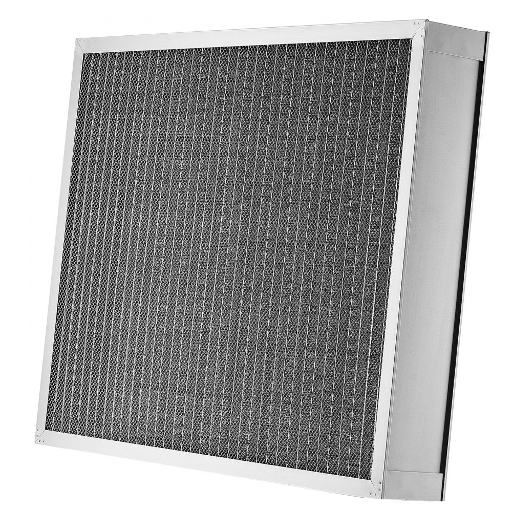 VEVOR Electrostatic Air Filter, 20x25x4 inch Washable & Reusable Aluminum AC/HVAC Furnace Filter, MERV 8 Long Lifetime, Home or Office (Actual Size: 19.37 x 24.37 x 3.58 in)