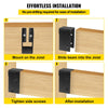 VEVOR Concealed Joist Hanger, 2"x4" Outdoor Accent Concealed-Flange, Pack of 24 Concealed Joist Bracket, Q235 Steel Plate Powder-Coated Concealed Face Mount Joist Hanger Inner 40x91 mm for Beam Swing