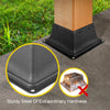 VEVOR Deck Post Base, 10 PCS Post Base Skirt, 4 x 4\" (Internal 3.38x3.38\") Post Support Flange, 2.5 LBS Deck Post Skirt, Powder-Coated Decking Post Base, Wood Post Anch for Deck Support Porch Railin