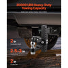 VEVOR Pintle Hook, 2 in Ball 20000 lbs Max. Towing Capacity Pintle Hitch, for Trucks, Trailers, and Heavy-Duty Towing, Fits 2 in Receiver, Combines Hitch Ball & Hook Functions, Flexible Connection