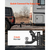VEVOR Pintle Hook, 2 in Ball 20000 lbs Max. Towing Capacity Pintle Hitch, for Trucks, Trailers, and Heavy-Duty Towing, Fits 2 in Receiver, Combines Hitch Ball & Hook Functions, Flexible Connection