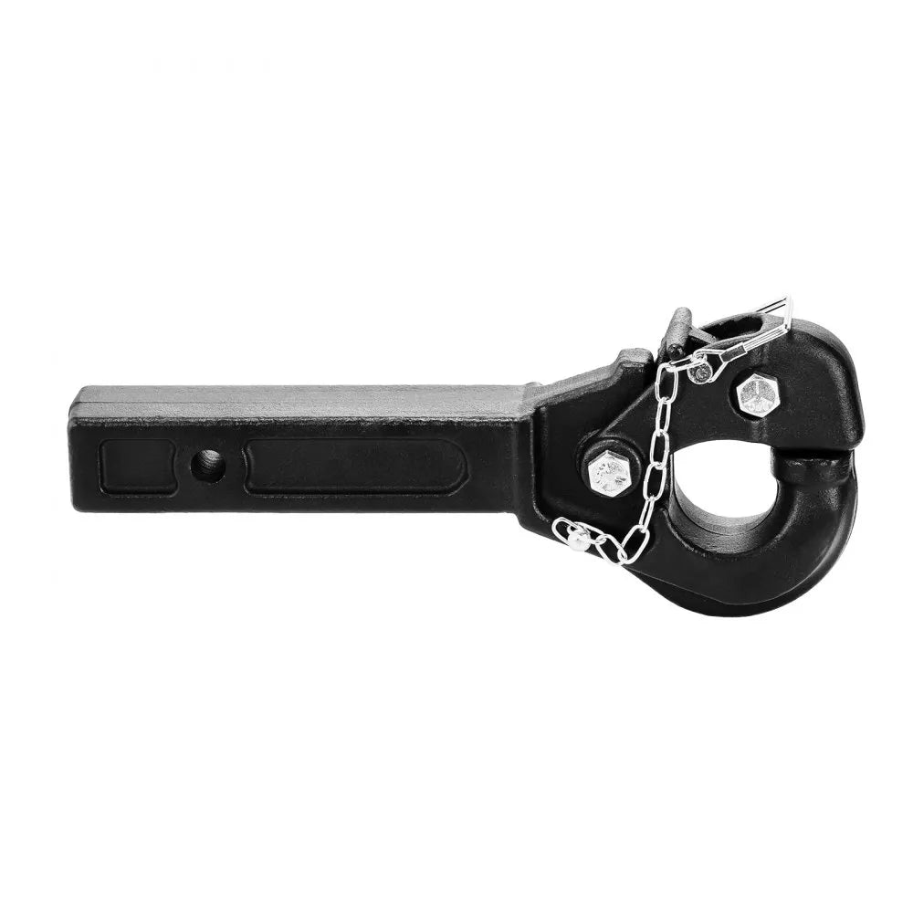 VEVOR Pintle Hook, 20000 lbs Towing Capacity, Pintle Hitch Receiver for 2-inch Hitch Hook Military Receiver, Fits 2.5 to 3-inch Lunette Ring, 15.6-inch Length, Black Powder Coat, for Various Trailers
